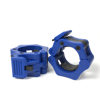 KBA Olympic Barbell Easy Lock Collar - PAIR (Blue)