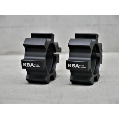 KBA Olympic Aluminium Barbell Collar - PAIR (Black)