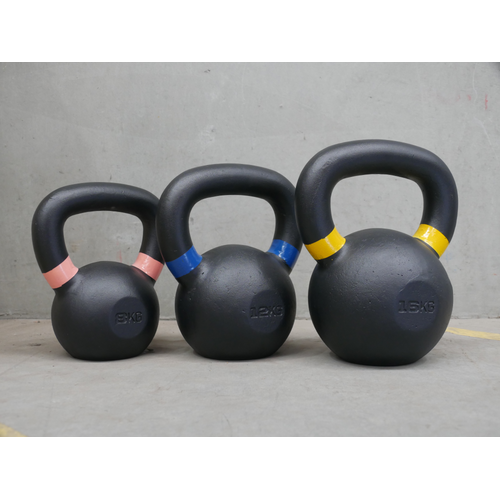 KBA Cast Iron Kettlebell 3PCS PACK (8KG + 12KG + 16KG)